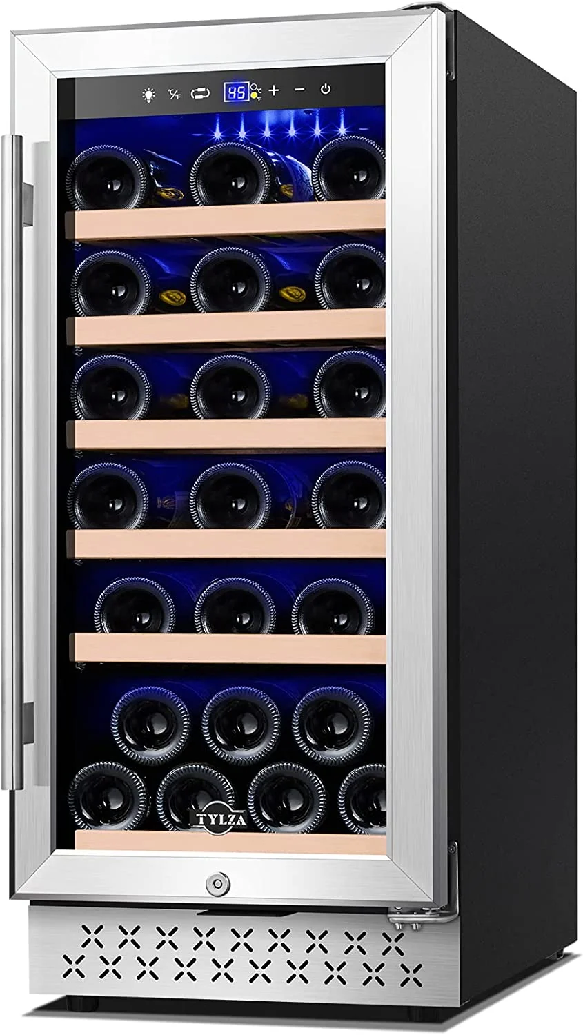 Wine and Beverage Refrigerators.  Stainless Steel Quick Quiet Energy Saving Cooling System