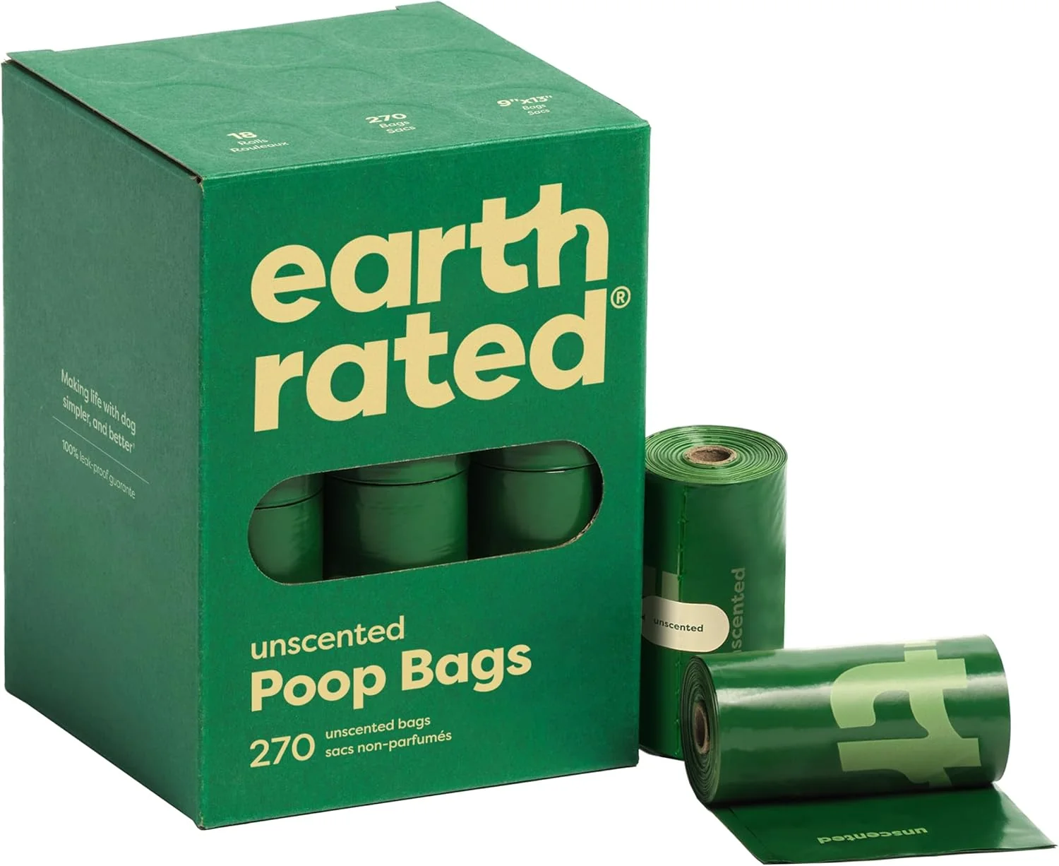 Dog Poop Bags. Guaranteed Leak Proof and Extra Thick Waste Bag Refill Rolls For Dogs