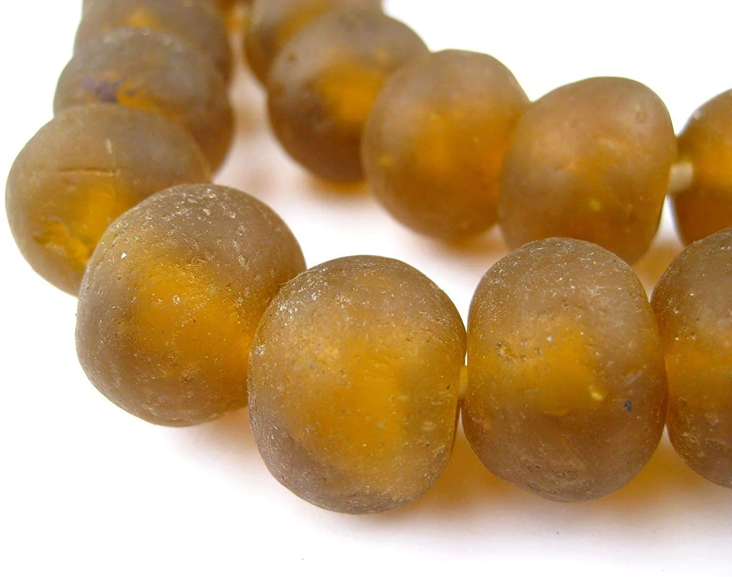Recycled Glass Beads - Beaded Wall Hangings - Extra Large African Sea Glass Beads 21-25mm