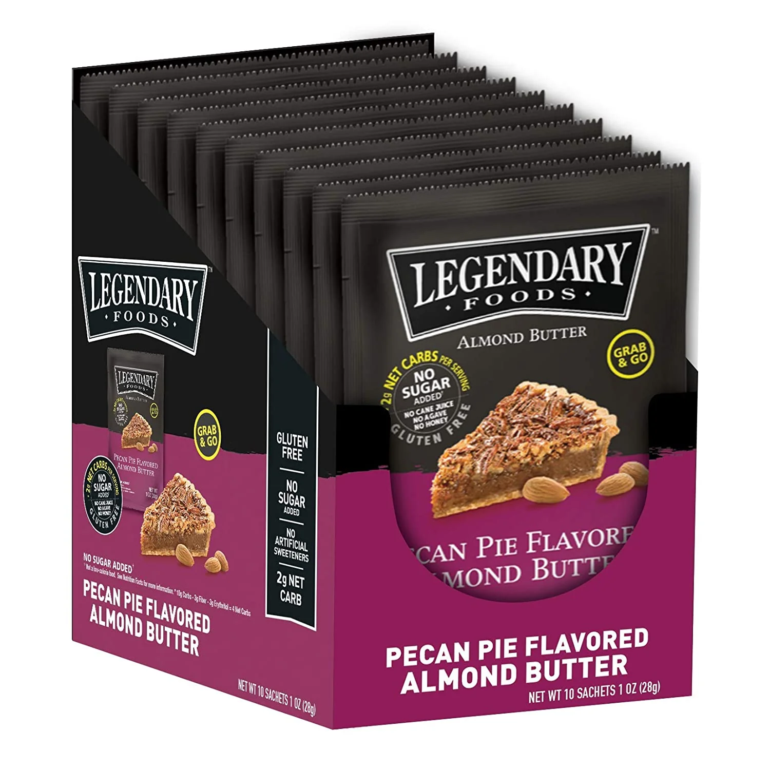 Pecan Pie Almond Nut Butter.16 oz Jar. Low Carb and No Added Sugar. Healthy. Paleo. Vegan. Keto-Friendly Snacks 2 Pack