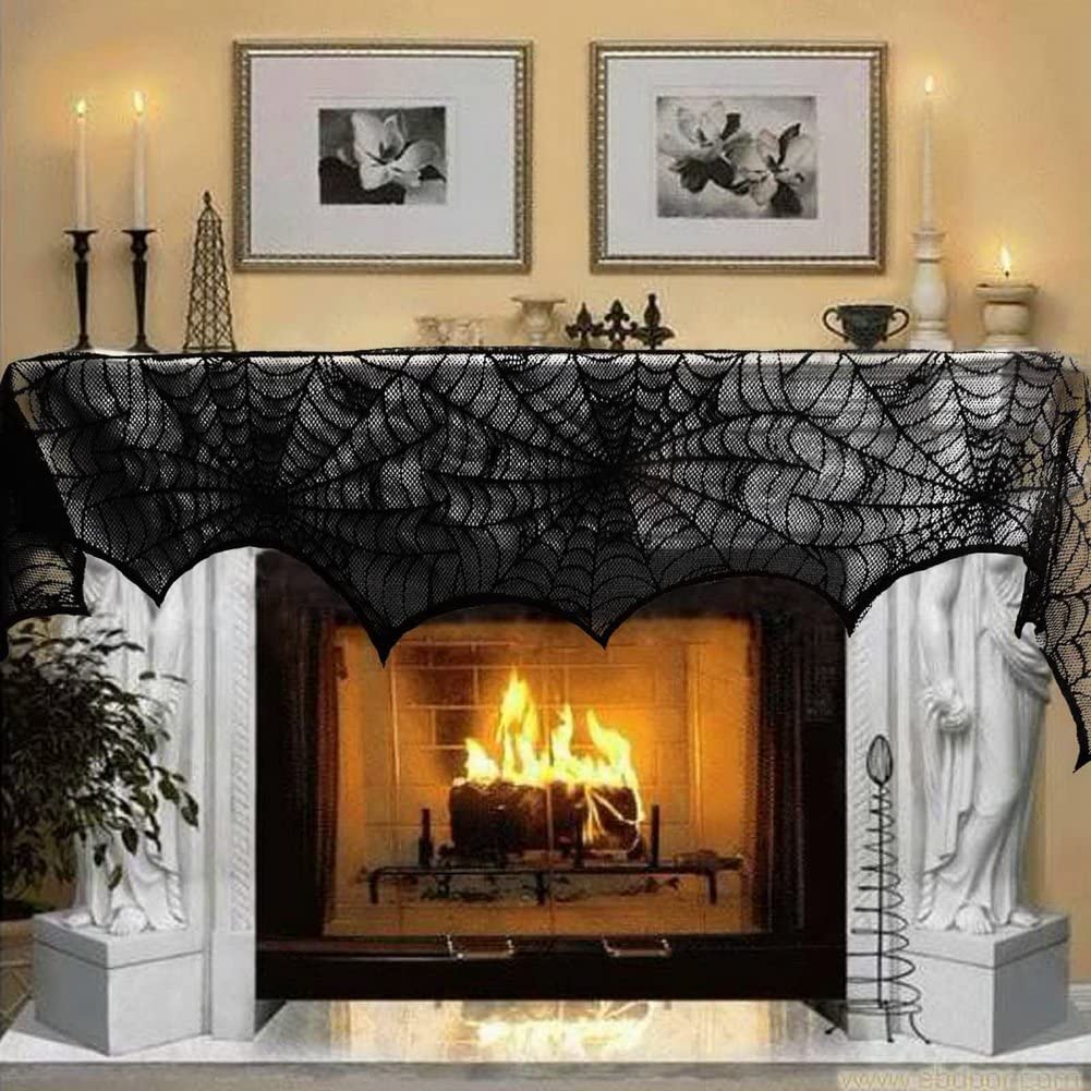 Halloween Decoration Lace Spiderweb 18 x 96 inches