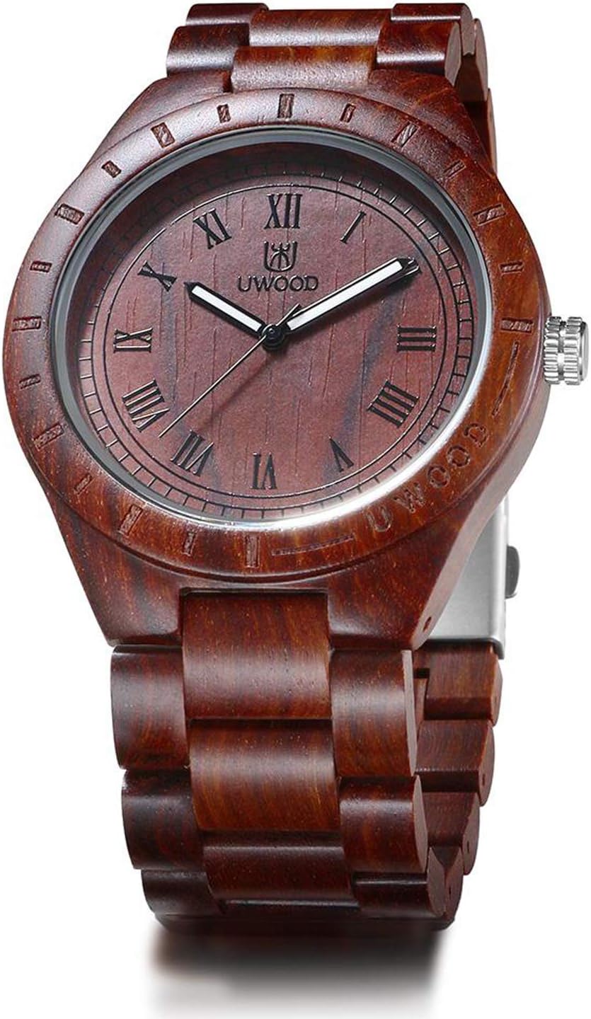 Eco Friendly Sandal Wood Japan Quartz Movement Waterproof Watch for Men Fashion Gift