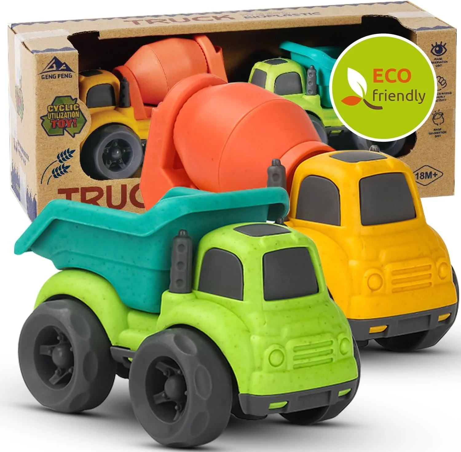 Eco-Friendly Toddler Car Toys: BPA-Free Trucks for Ages 1-4 – Perfect Gifts for Any Occasion