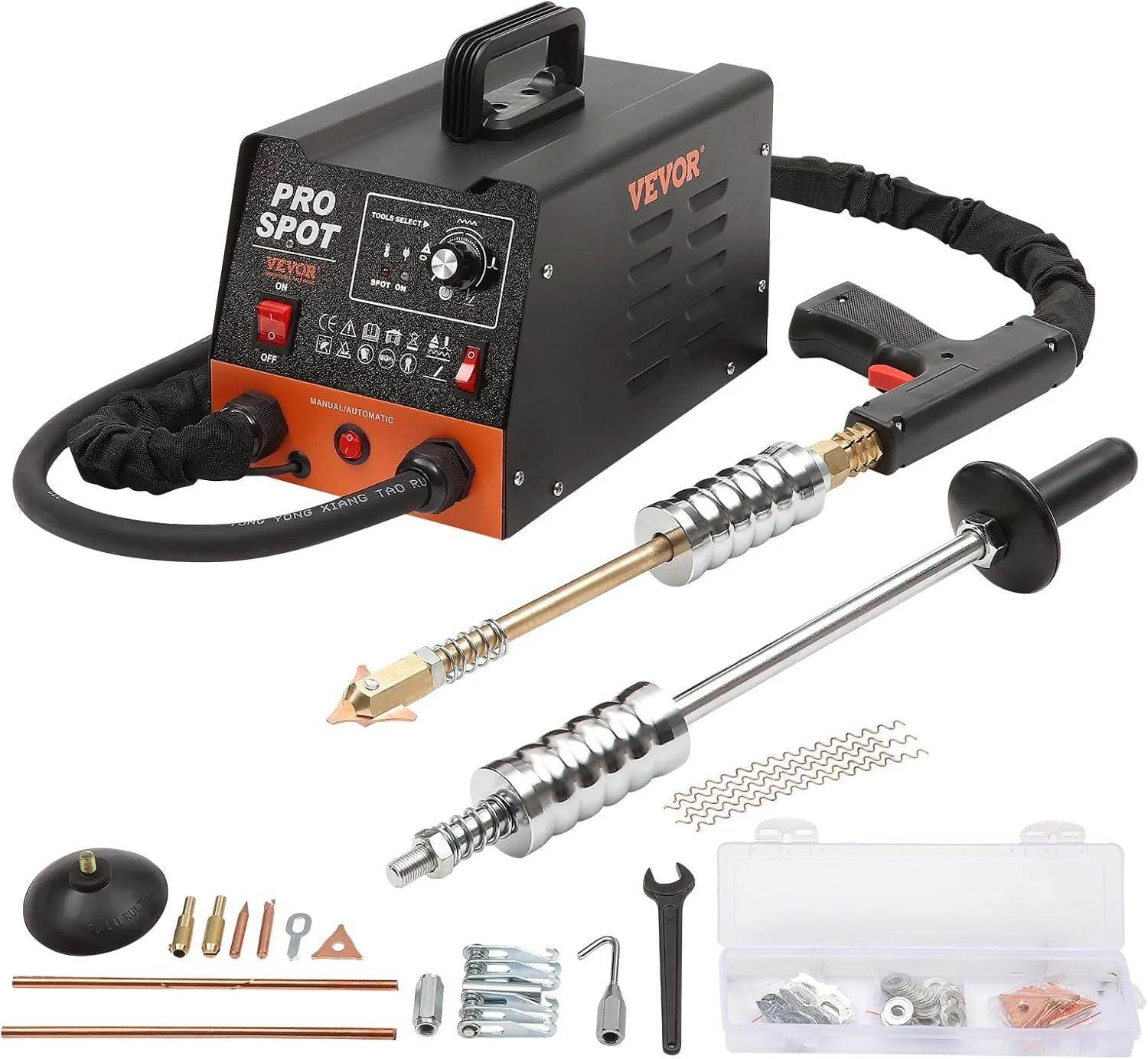 3KW Spot Welder Dent Repair Kit. 6 Modes & 16 Accessories for Auto Body Repair