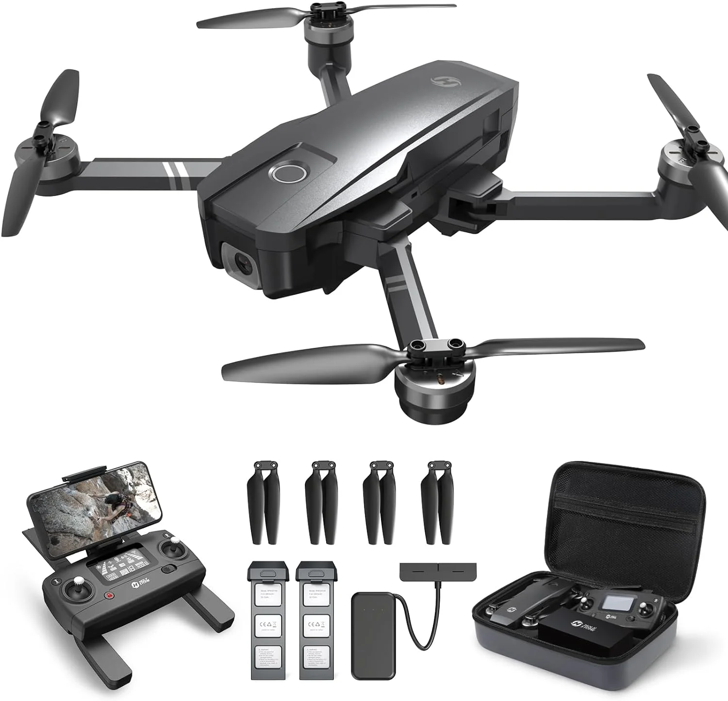 Holy Stone HS720 GPS Drone with Camera for Adults 4K UHD. 52 Minutes Flight Time. Foldable Quadcopter with Brushless Motor. Auto Return Home. Follow Me. Long Control Range