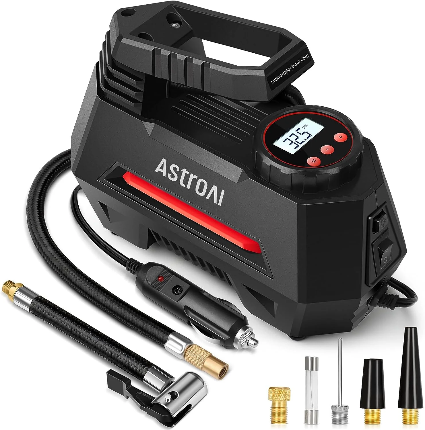 Tire Inflator. Portable Air Compressor Air Pump for Car Tires - 12V DC 100PSI