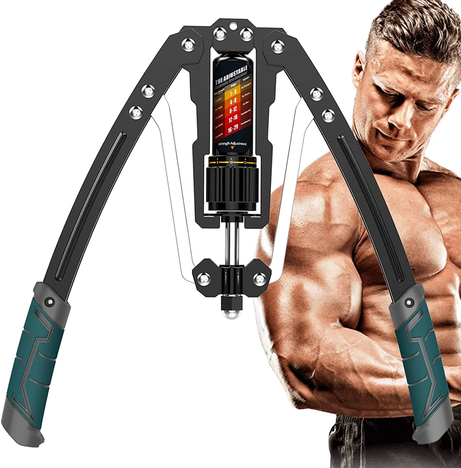 Adjustable Twister Arm Exerciser. 22-440lbs Hydraulic Power