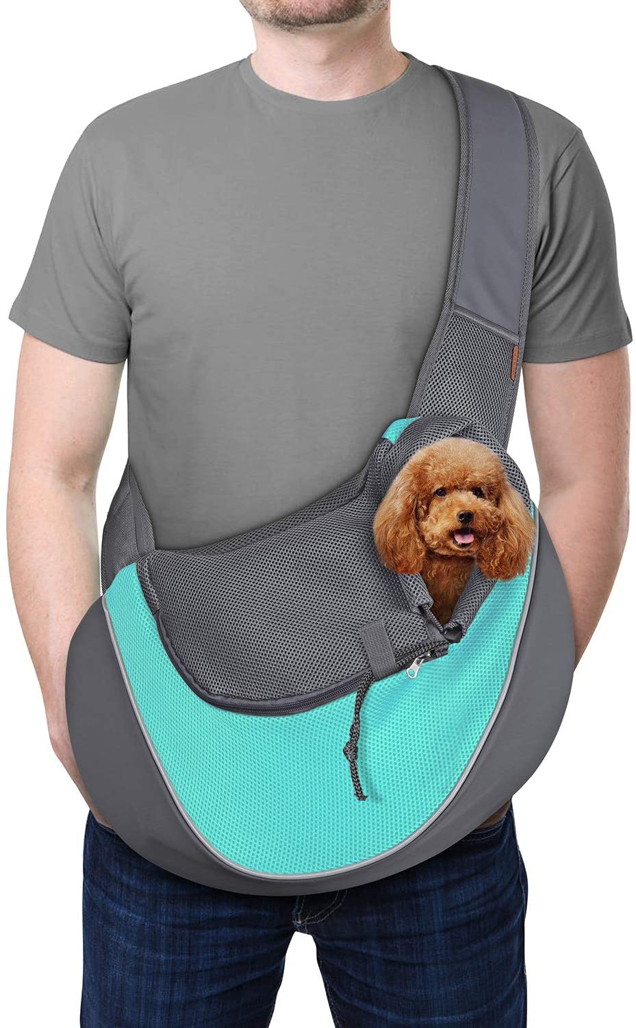 Pet Dog Sling Carrier Breathable Mesh Travel Safe Sling Bag Carrier for Dogs Cats