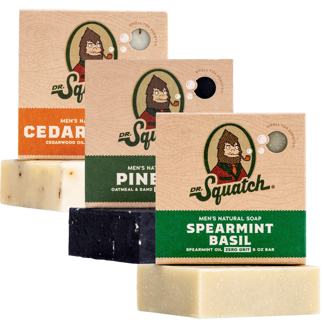 Men's Soap – Manly Scent Bar Soaps – Handmade with Organic Oils in USA  5 Ounce Pack of 3 Bars