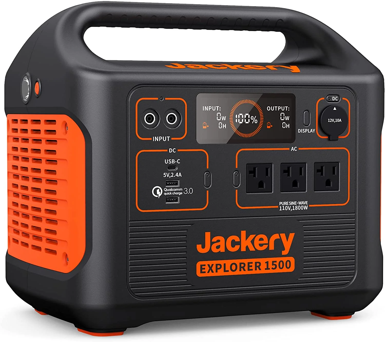 Portable Power Station Explorer 1500. 1534Wh Portable Generator with 3x110V/1800W AC Outlets. for Outdoor RV/Van Camping