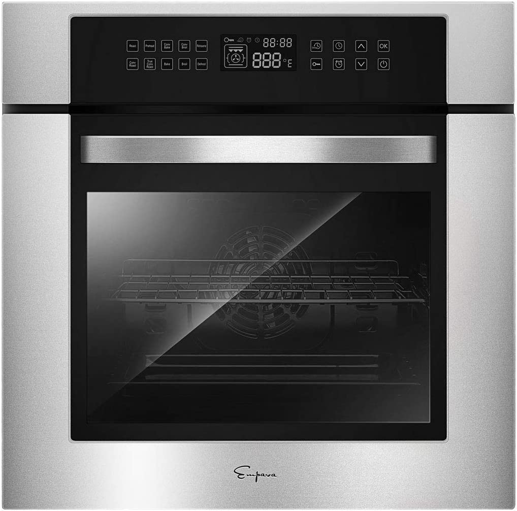 24 Electric Convection Single Wall Oven with Sensitive Touch Control. 10 Cooking Functions. Stainless Steel