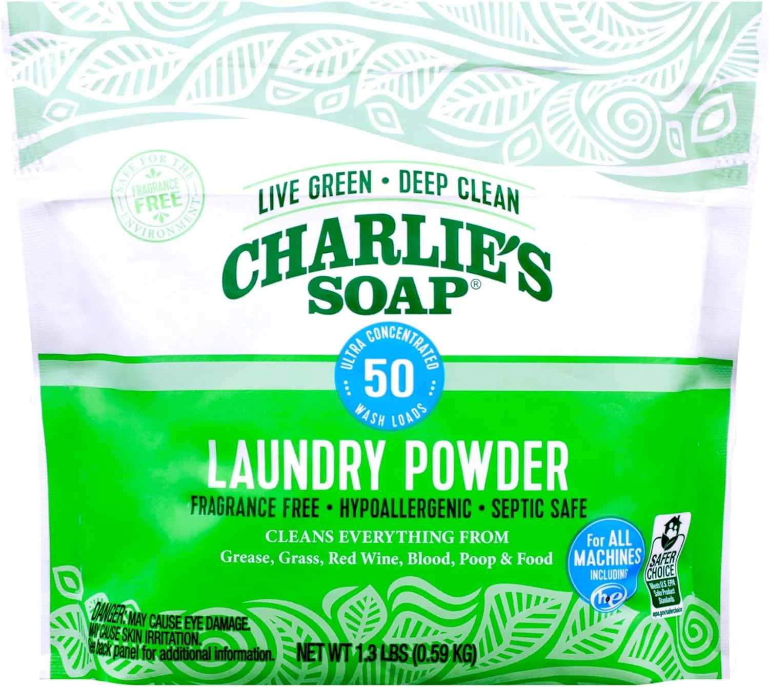 Laundry Powder. Hypoallergenic Deep Cleaning Washing Powder Detergent. Eco-Friendly. Safe. and Effective