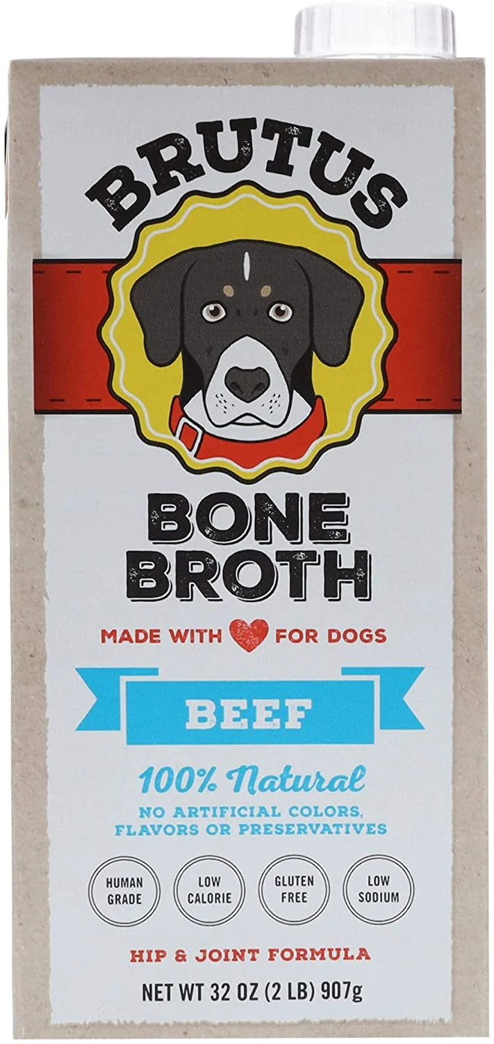 Bone Broth for Dogs. Natural. Glucosamine & Chondroitin for Healthy Joint. Hydrating Dog Food Topper for All Ages. Made in USA