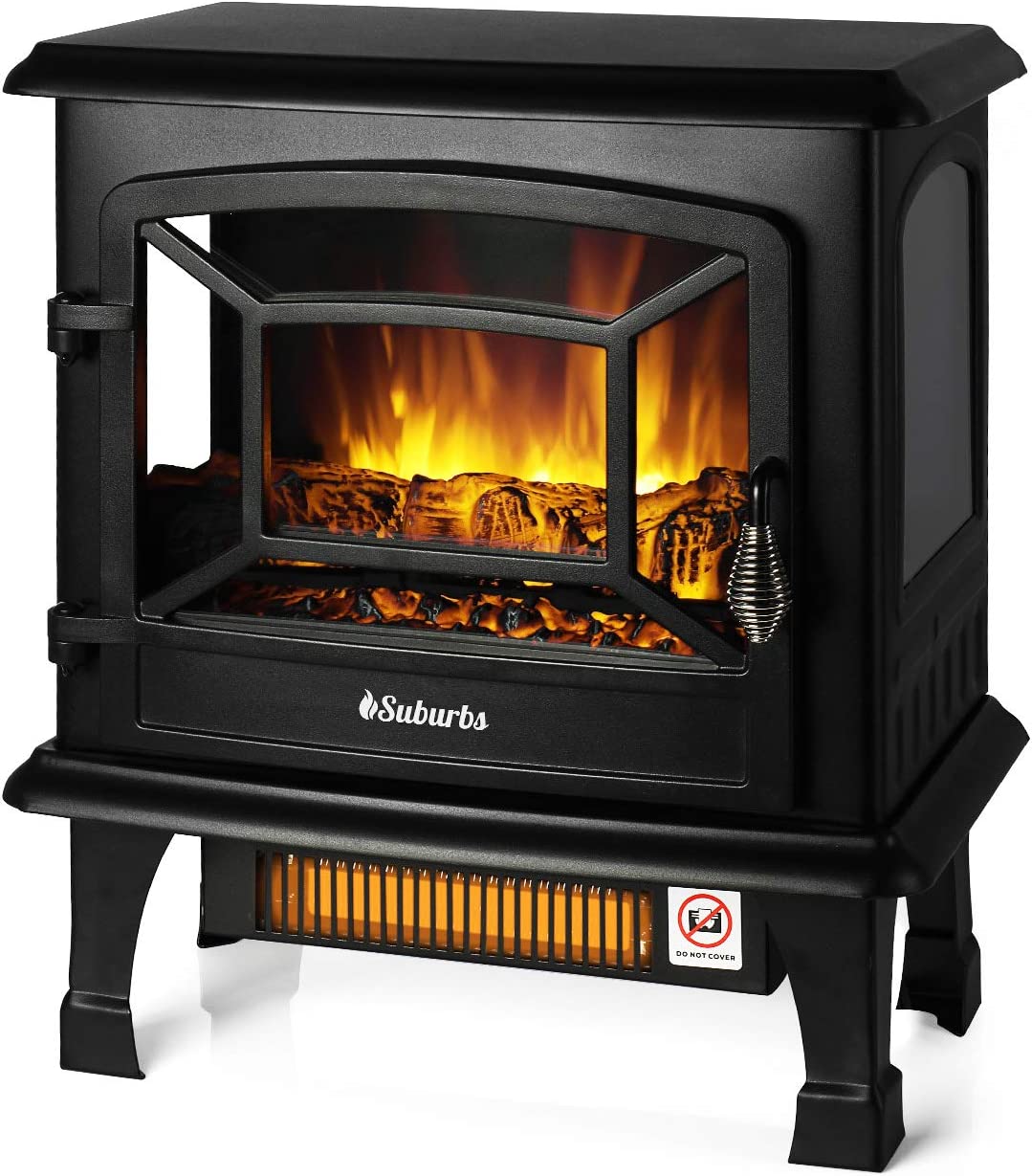 Electric Fireplace Infrared Heater with Realistic Dancing Flame Effect - CSA Certified - Overheating Safety Protection - Easy to Assemble - 20 1400W