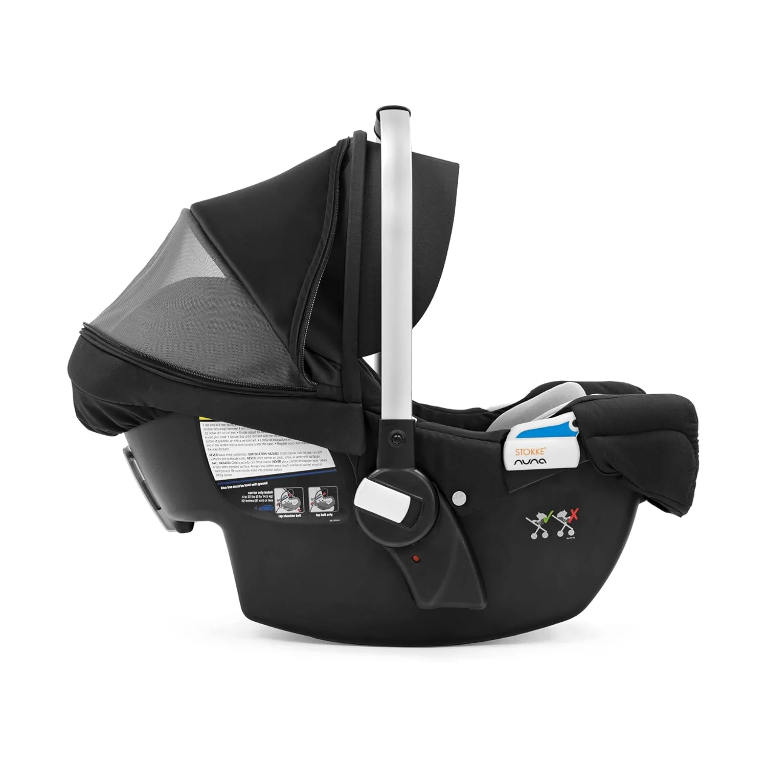 Baby Car Seat. Black Ergonomic Design Effortless Installation Adjustable Safety Harness & Side Impact Protection - for Babies Up to 32 lbs./32 in.