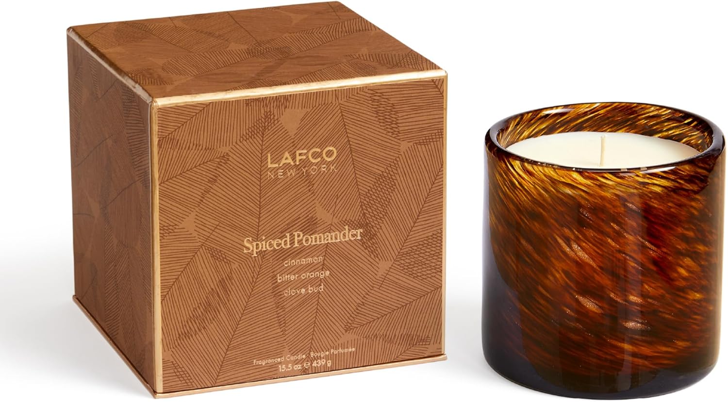 Holiday Candle. 15.5 oz - 90-Hour Burn Time - Reusable. Hand Blown Glass Vessel - Made in The USA