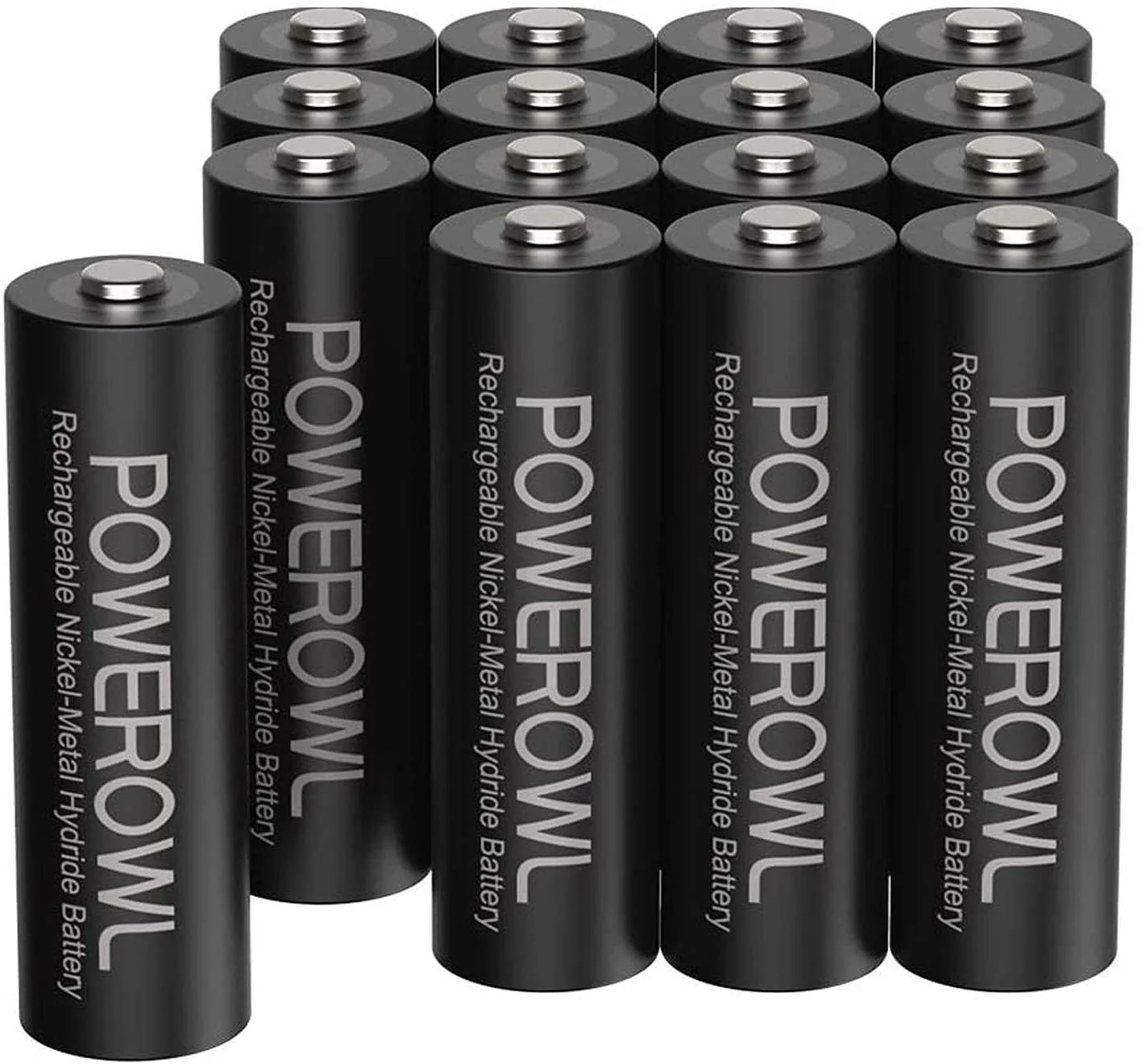 AA Rechargeable Batteries. 2800mAh High Capacity Batteries 1.2V NiMH Low Self Discharge. Pack of 16