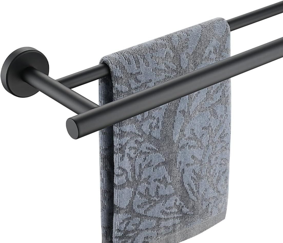 Double Towel Bar. 304 Stainless Steel Thicken 0.8mm Bath Towel Rack for Bathroom. Towel Holder Wall Mount