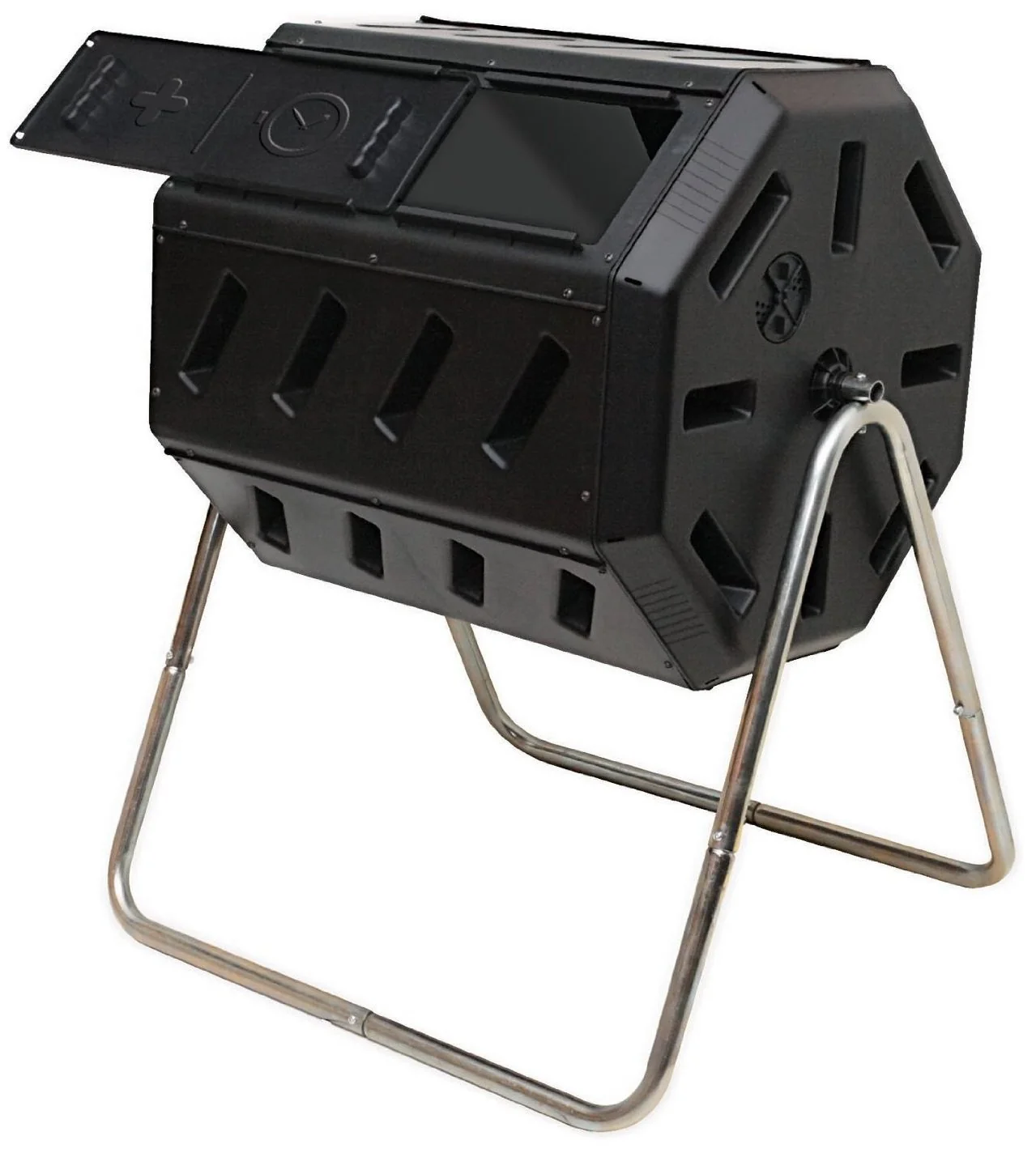 Tumbling Composter. Dual Chamber 37 Gallon
