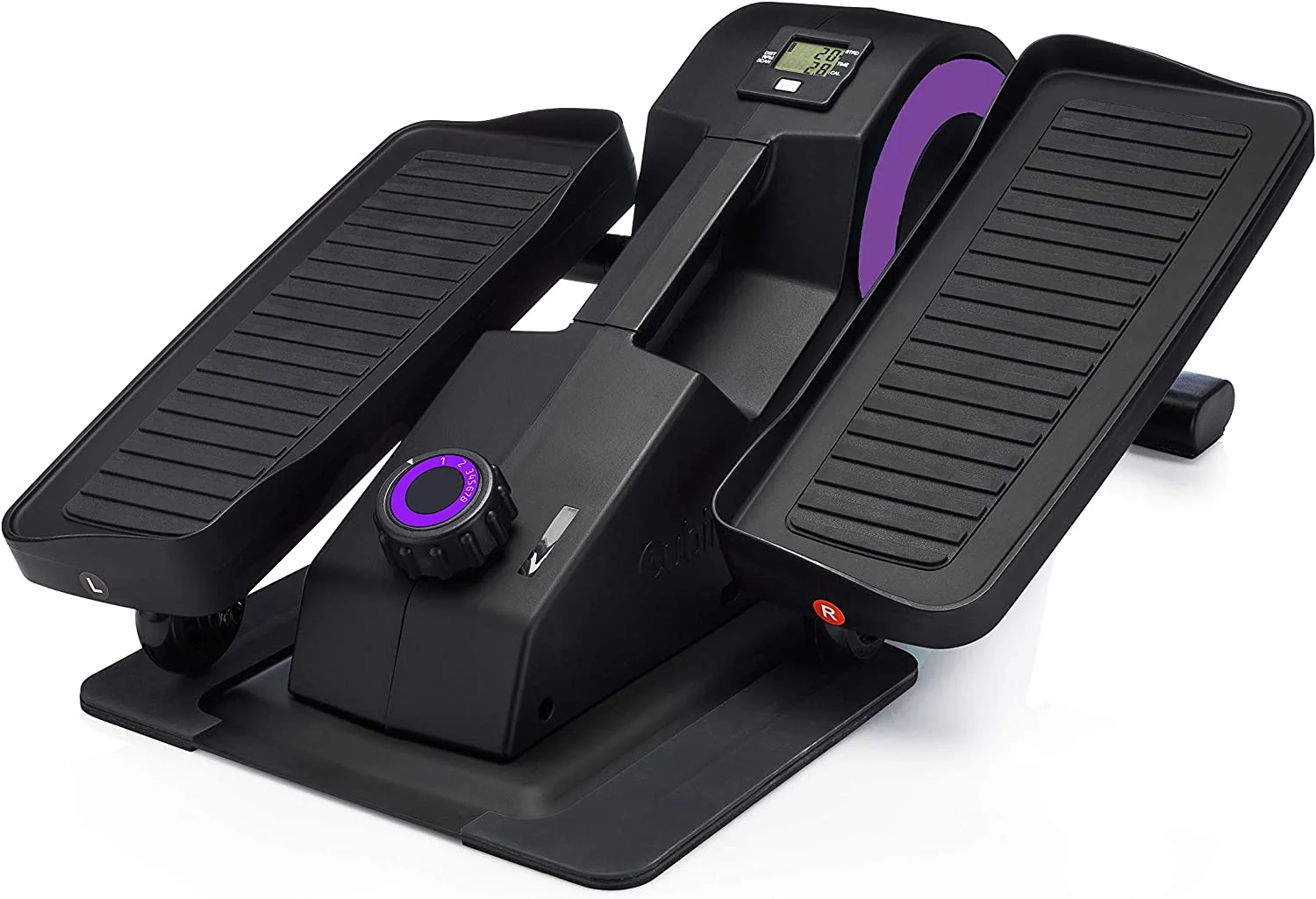 Under Desk Elliptical. Bike Pedal Exerciser with LCD Fitness Tracker Screen and Adjustable Resistance
