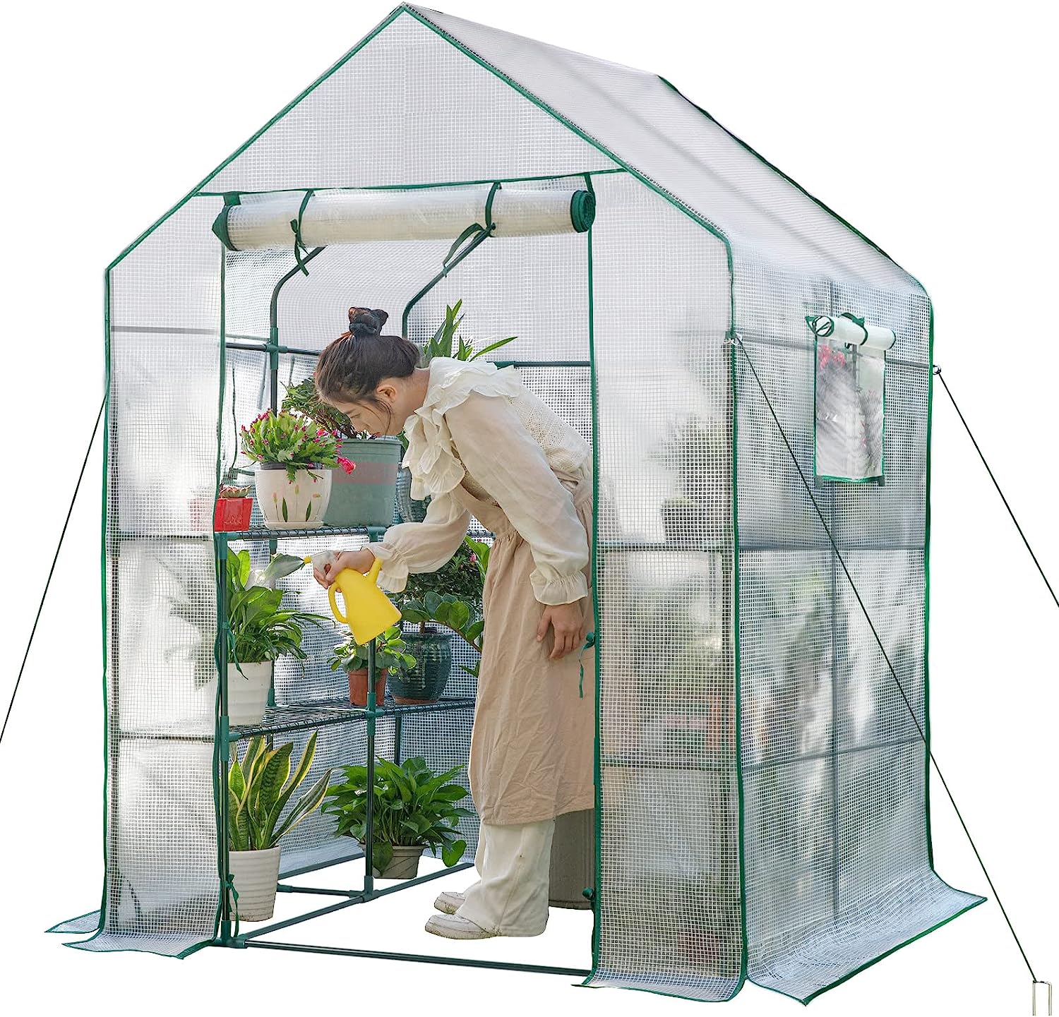 Greenhouses for Outdoors. Portable Walk in Greenhouse for Garden Plants That Need Frost Protection and Away from Pests and Animals