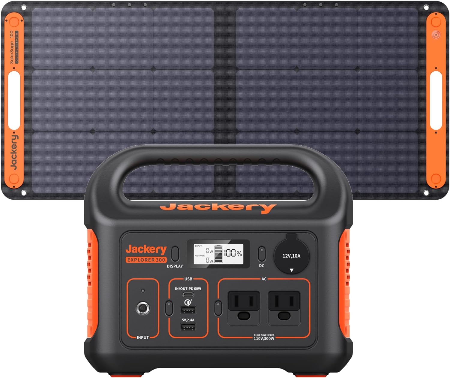 Portable Power Station 300 (Solar Panel Not Included)