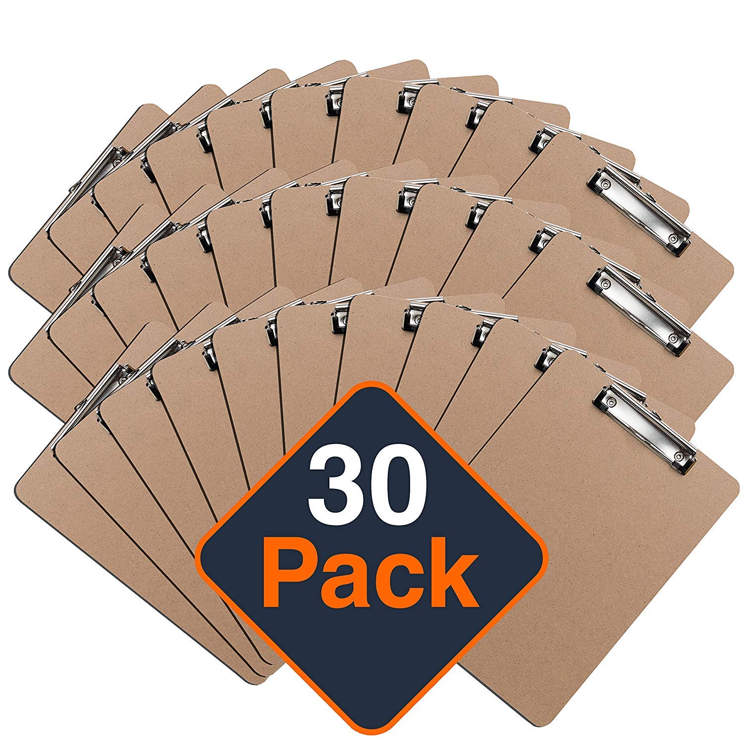 Clipboards. ECO Friendly Hardboard Clipboard 30 Pack