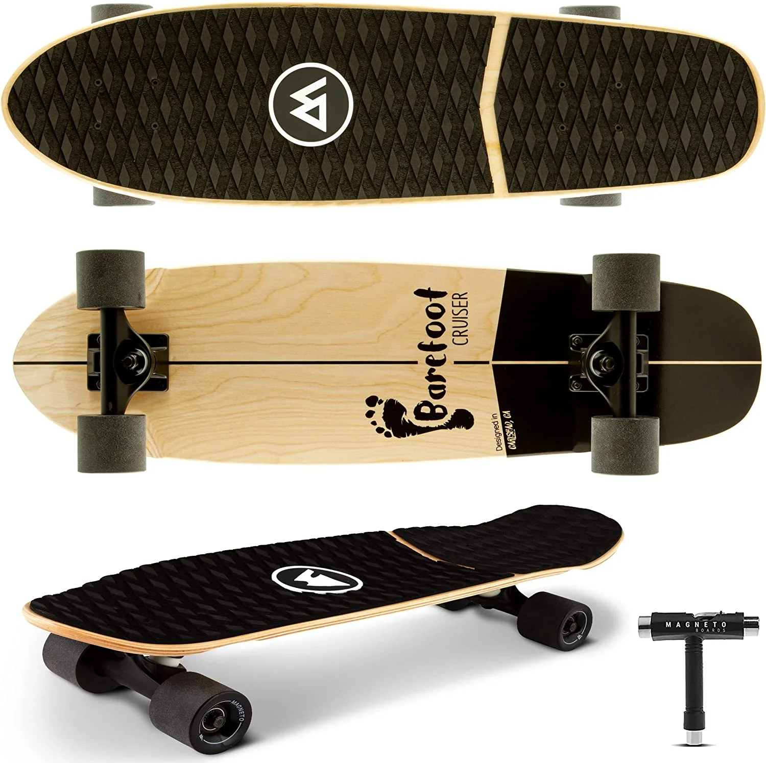 Mini Skateboard Cruiser 27.5 x 7.5 Short Board for Kids. Teens and Adults