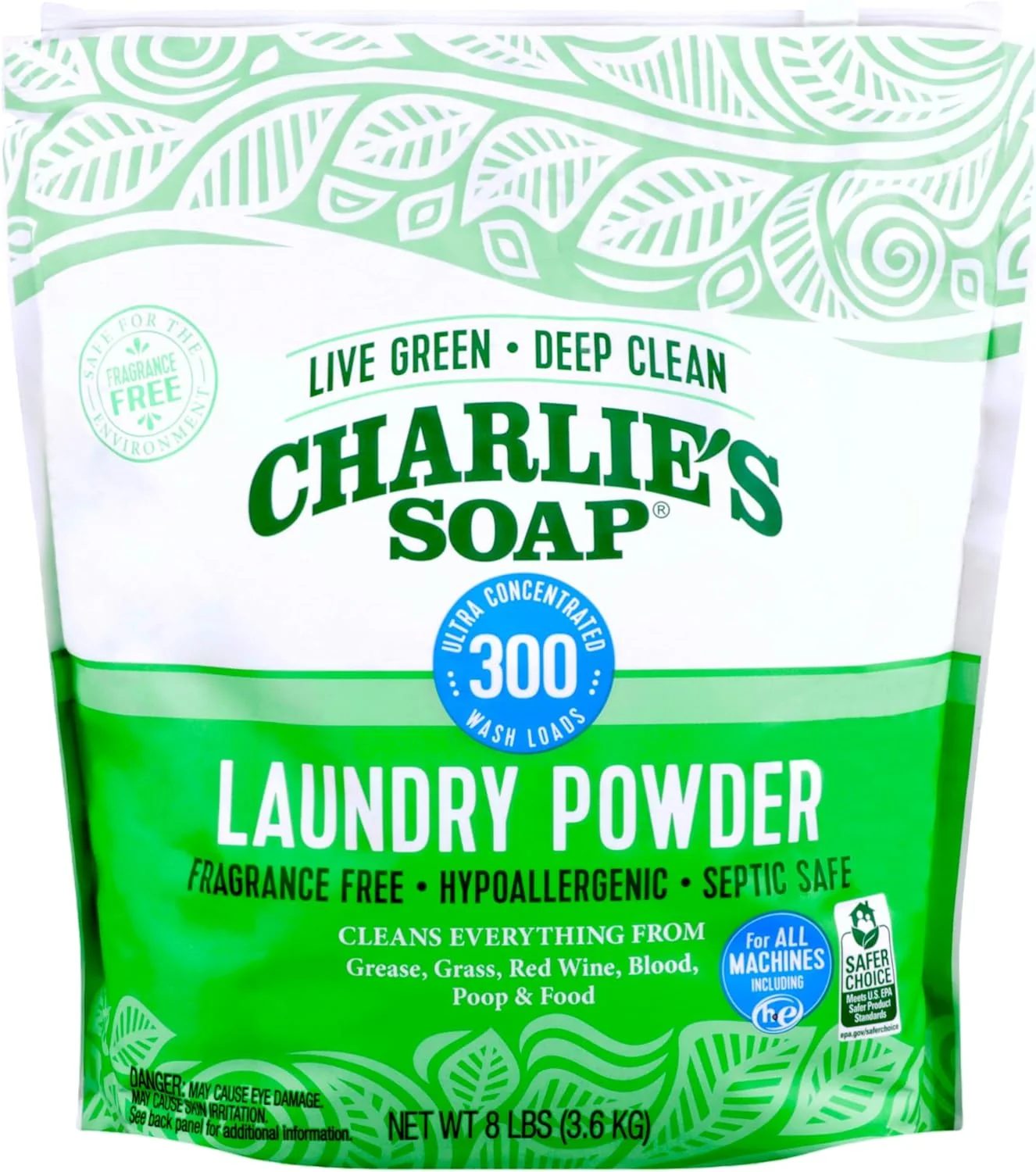 Hypoallergenic Laundry Powder. Deep Cleaning Washing Powder Detergent. Eco-Friendly. Safe. and Effective
