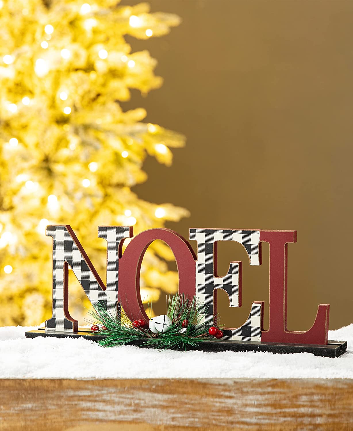 Christmas Sign for Tabletop Shelf Mantle Fireplace Xmas Decor