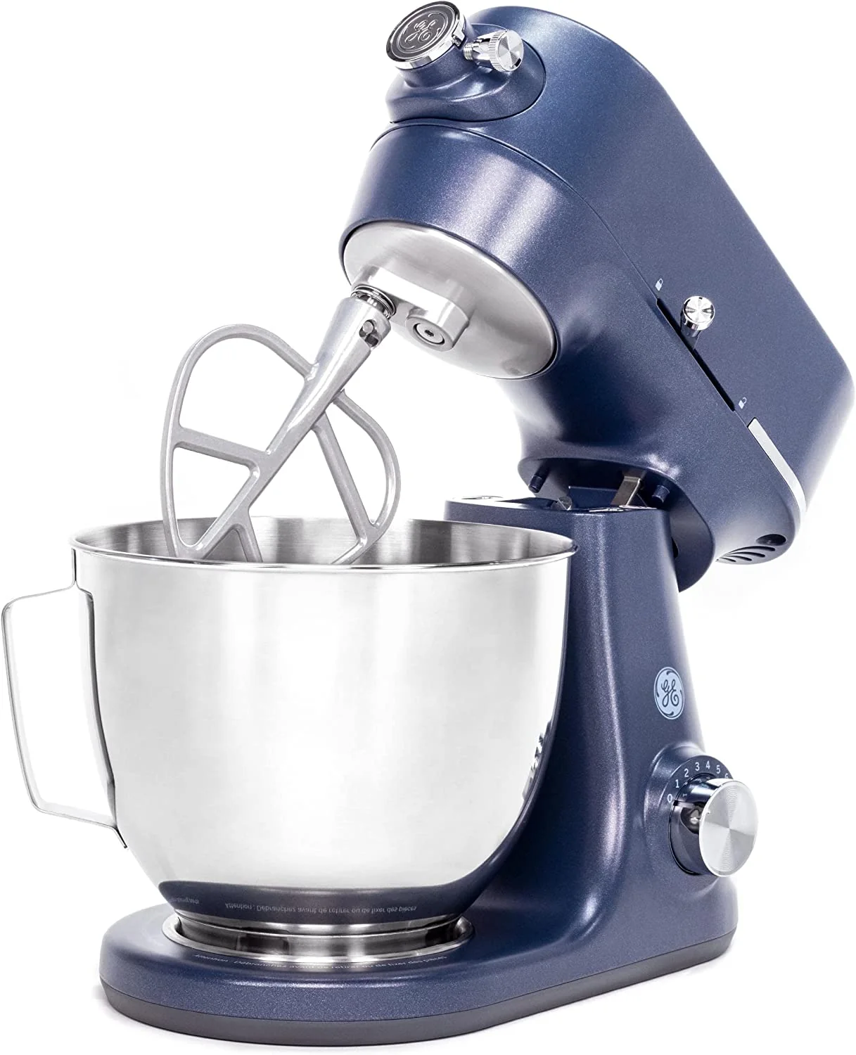 Tilt-Head Electric Stand Mixer. 7-Speed. 350-Watt Motor. Includes 5.3-Quart Bowl. Flat Beater. Dough Hook. Wire Whisk & Pouring Shield