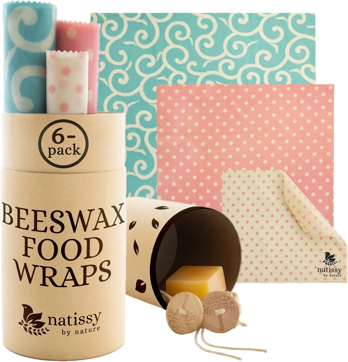Reusable Beeswax Wraps for Food. Organic Wax Wraps for Food Reusable