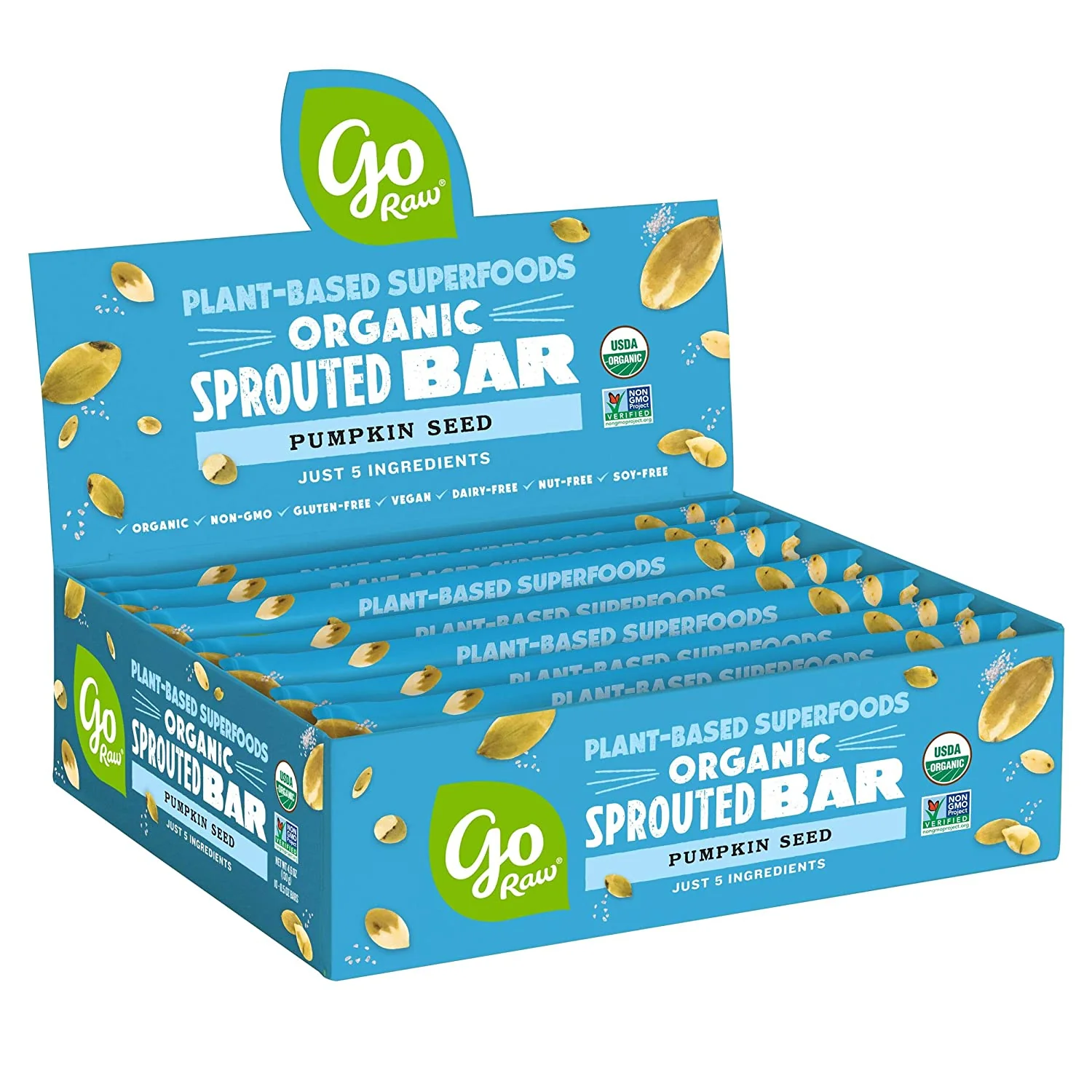 Pumpkin Seed Bars. Keto Gluten Free Snacks Vegan Organic Paleo Superfood 10 Bars