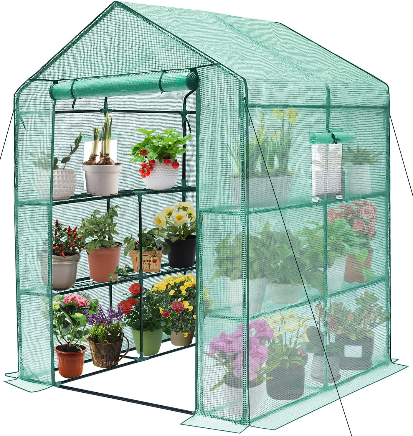 Greenhouse. 56 x 56 x 75'' Durable Green House Kit with Window