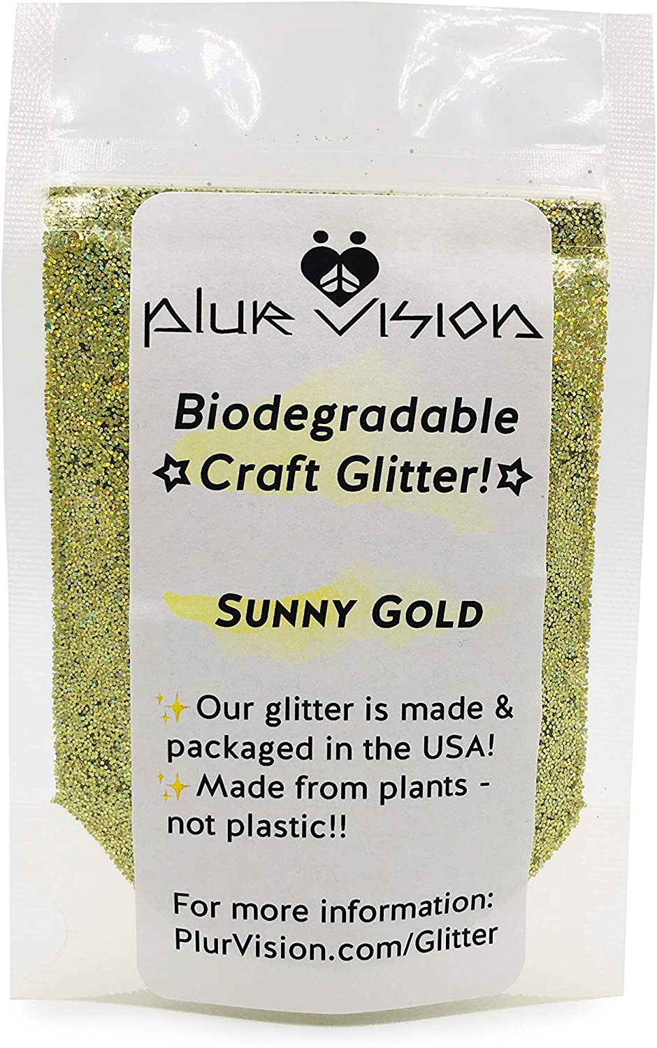 Biodegradable Glitter - Made from Plant Cellulose. Earth Friendly. Perfect for Crafts. DIY Projects. Cosmetics Made in USA