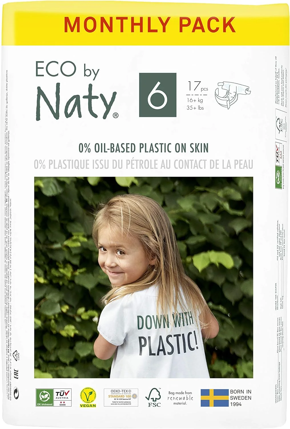 Baby Diapers. Plant-Based Eco-Friendly Diapers. Great for Baby Sensitive Skin and Helps Prevent Leaking