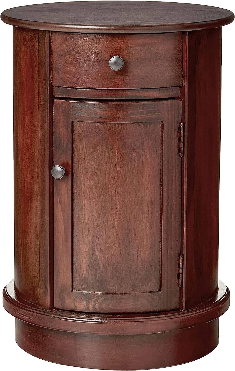 Round Side Storage End Table. 26 x 17.75