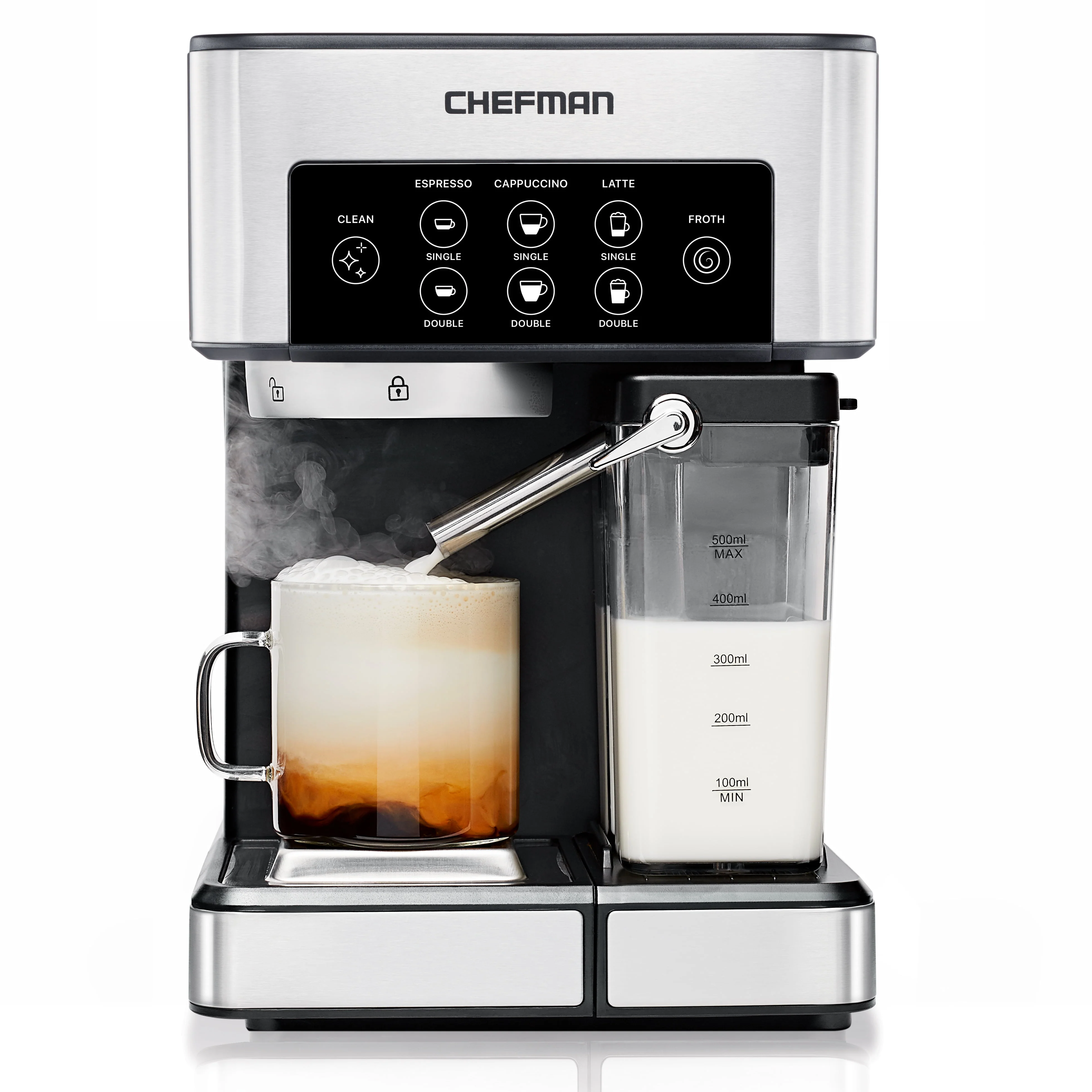 Espresso Machine. Stainless Steel. 1.8 Liters