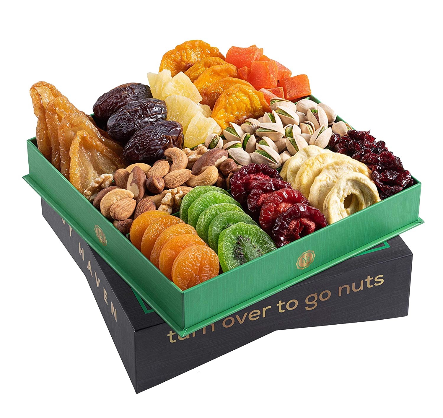 Christmas Holiday Fresh Dried Fruit & Nuts Gift Basket