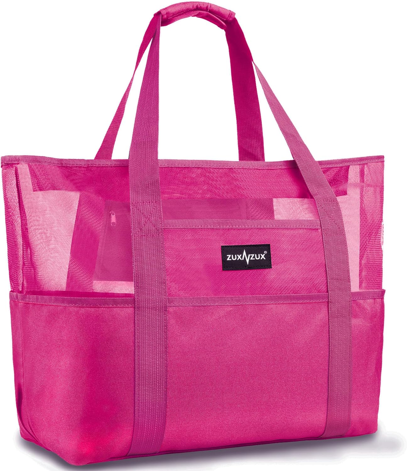 Large Mesh Beach Bag – Waterproof. Foldable Tote with Zipper