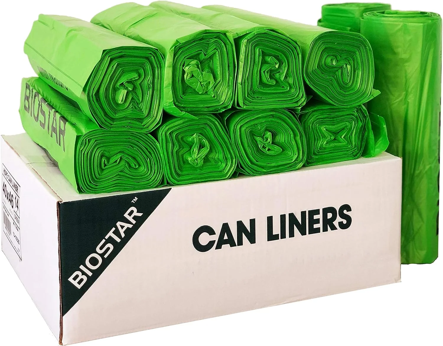 Biodegradable 40-45 Gallon Trash Bags. 250 Count Bulk. Eco-Friendly