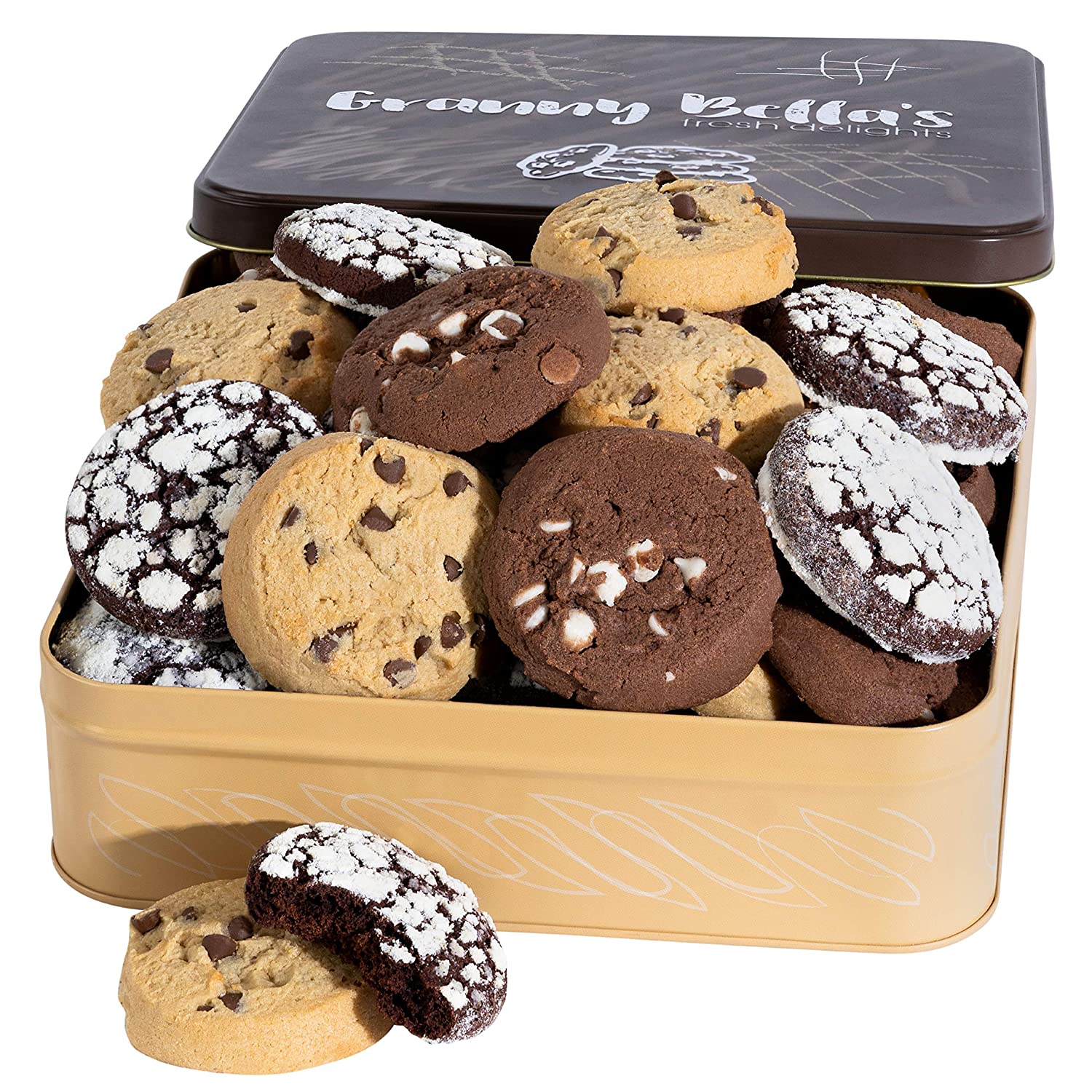 Chocolate Chip Cookie Gift Basket. 27 Homemade Fresh Bakery Cookies for Christmas Holiday
