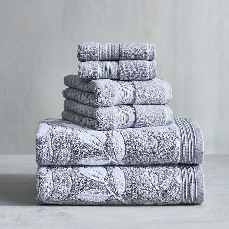 Soft Floral 6 Piece Towel Set