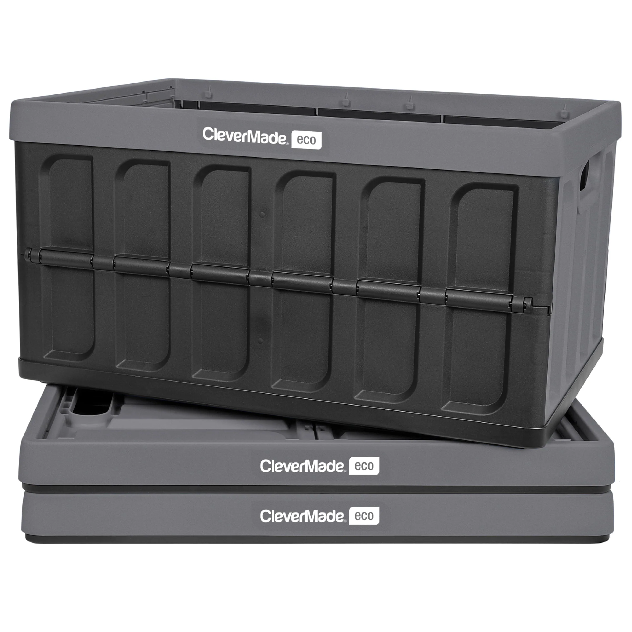 Ecofriendly Storage Bins. 12 Gal Stone Grey. 3 Pack