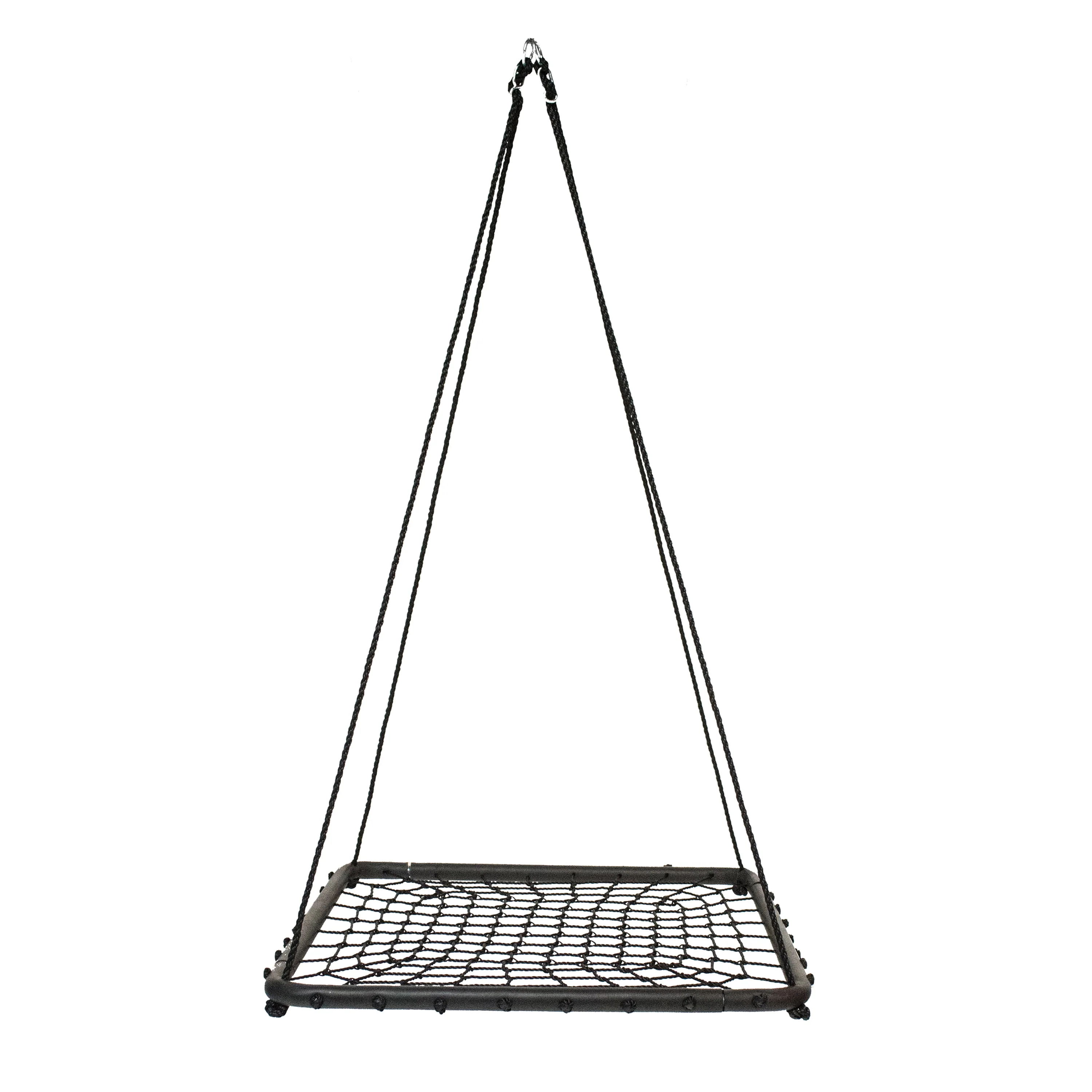 Rectangular Tree Glider with Foam Frame and Hanging Rope Kit. Brown 220lbs