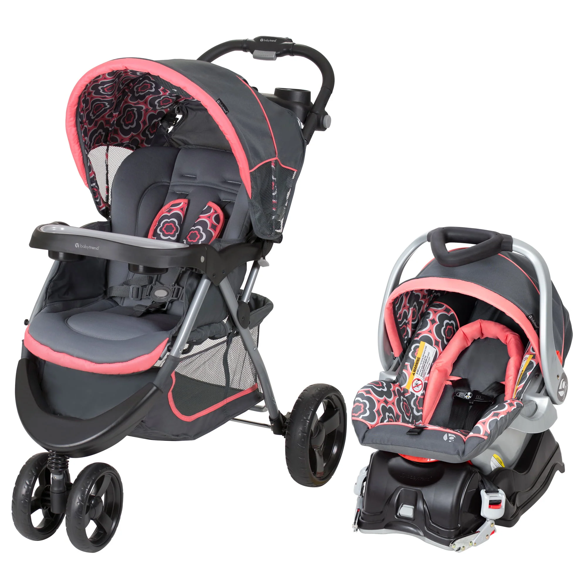 Baby Travel System Stroller. Coral Floral