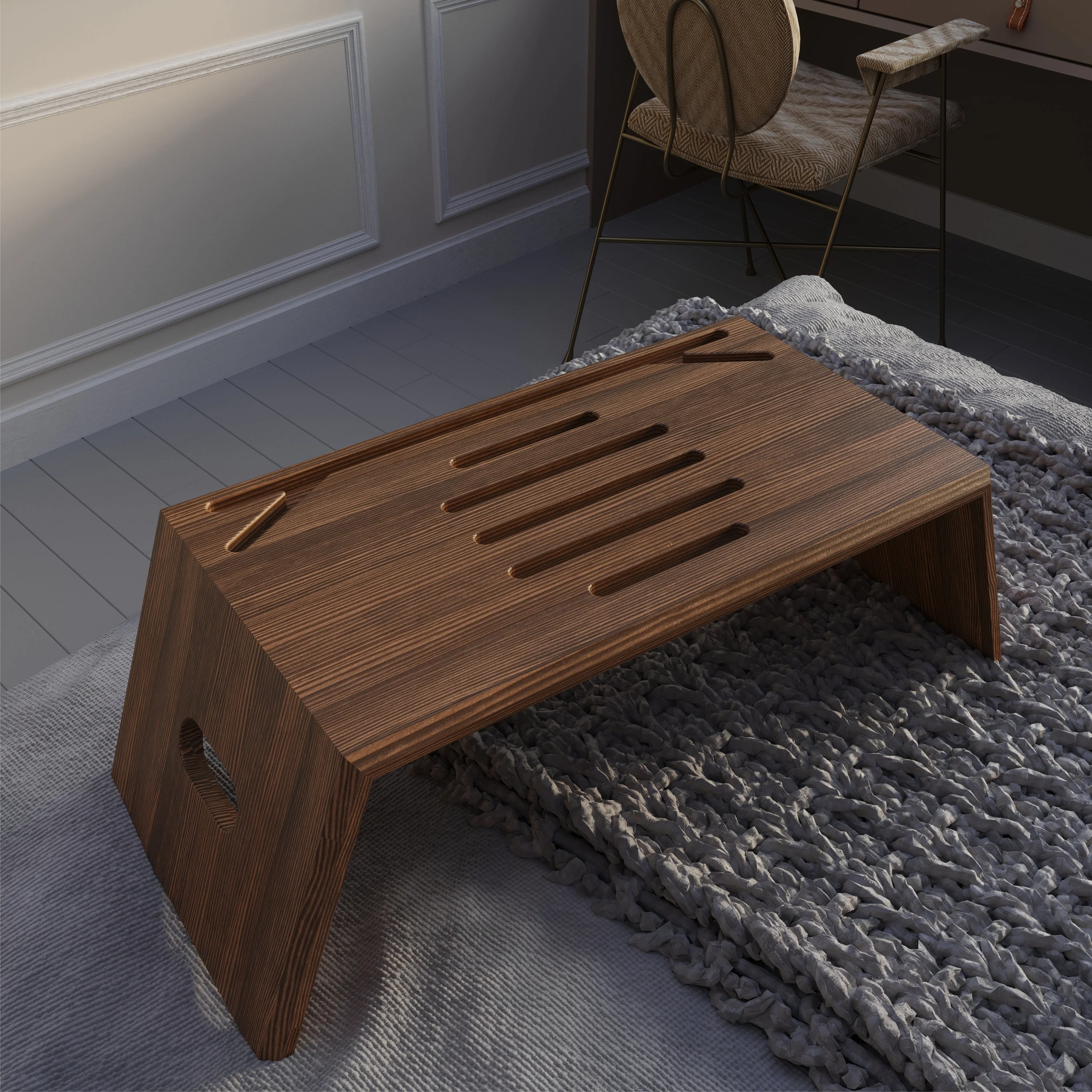 Wooden Foldable Laptop Stand. Portable Lap Desk. Laptop Bed Tray. Breakfast Serving Tray. Multifunctional Stand. Work From Home Gift