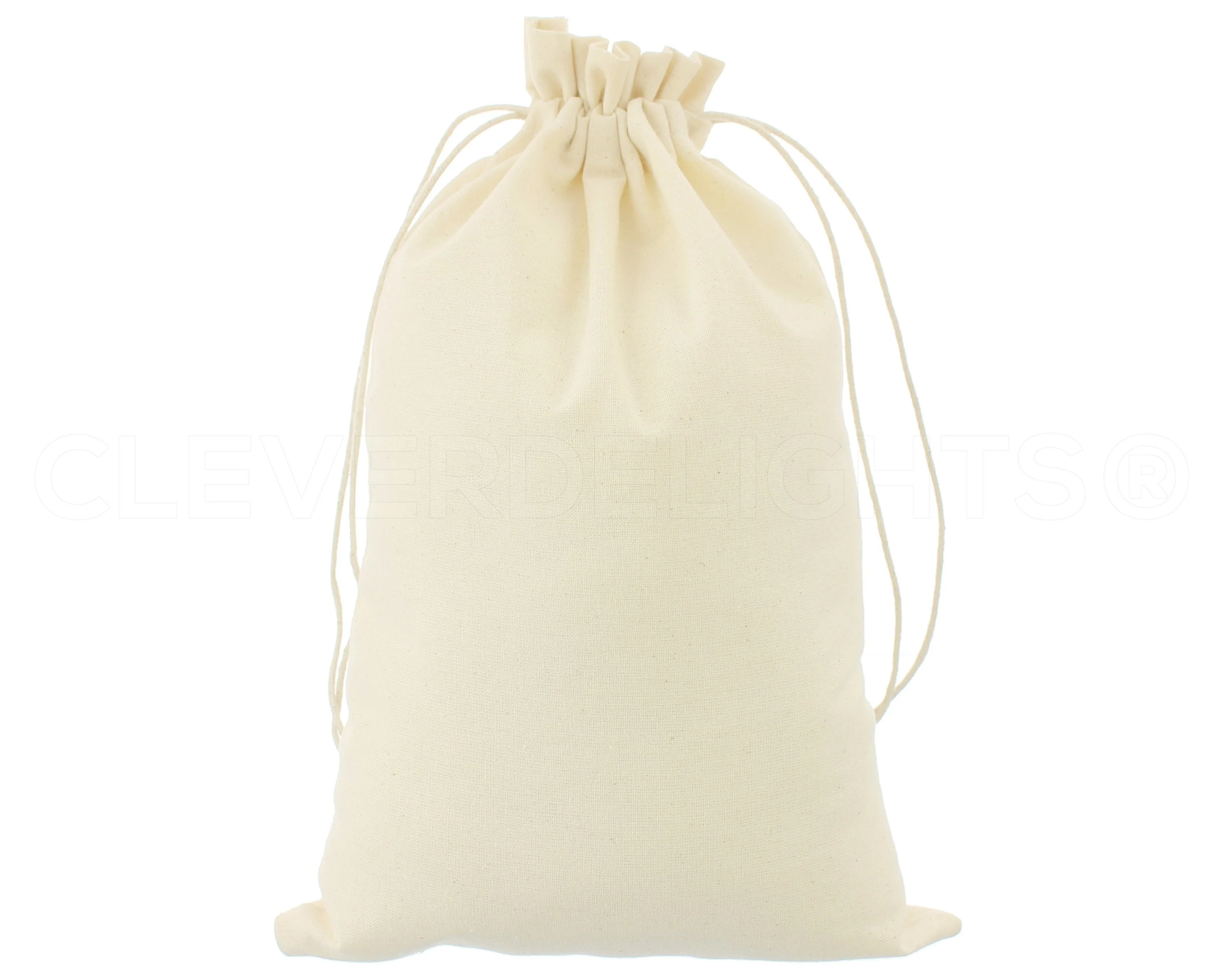 100 Pk - 8 x 12 Cotton Muslin Bags - Premium 100% Cotton Drawstring Sack - Reusable Eco-Friendly Biodegradable Party Favor Gift Bag - 8x12