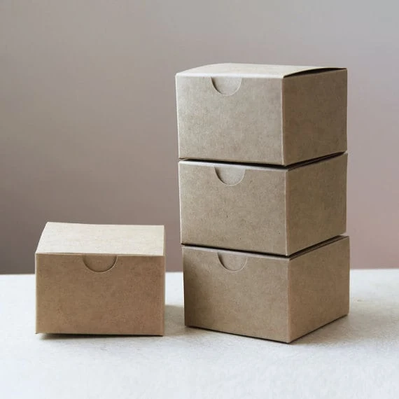 Natural Gift Box 3x3x2 ( 3 in x 3 in x 2 in ) Lot of 150